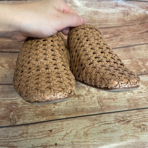 Franco Sarto Neo 3 Mule Slide Citron Woven Leather Size 9.5 tan/ brown - Picture 8 of 15